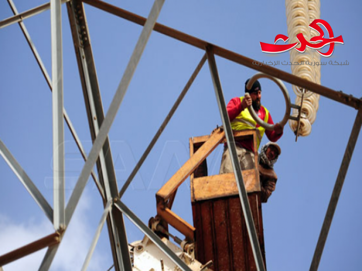 إنجاز تأهيل 50% من خط الربط الكهربائي مع الأردن.