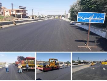 إنجاز المرحلة الثانية من صيانة وتأهيل طريق حماه محردة السقيلبية على محور بطول 40 كم