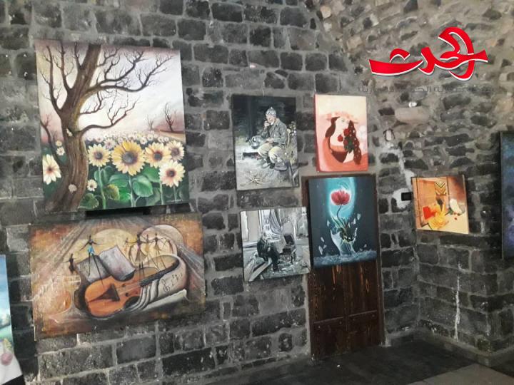 معرض فني في حمص دعما لمتضرري الزلزال