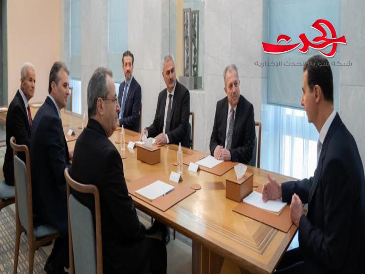 الرئيس الأسد يجتمع بالوزراء الجدد 