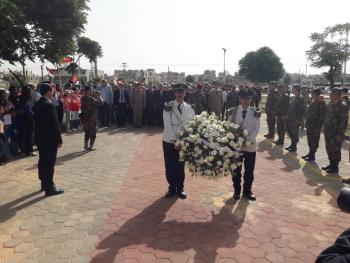 في ذكرى عيد الشهداء زيارات رسمية لأضرحة الشهداء و المشفى العسكري في حمص