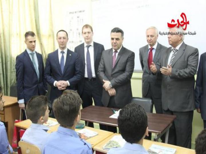 وزير التربية يتفقد سير العملية التدريسية لمادة اللغة الروسية في بعض مدارس دمشق
