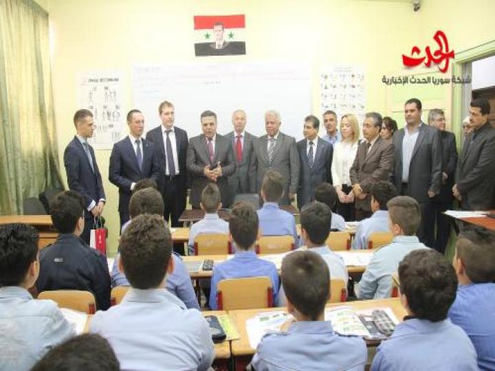 وزير التربية يتفقد سير العملية التدريسية لمادة اللغة الروسية في بعض مدارس دمشق