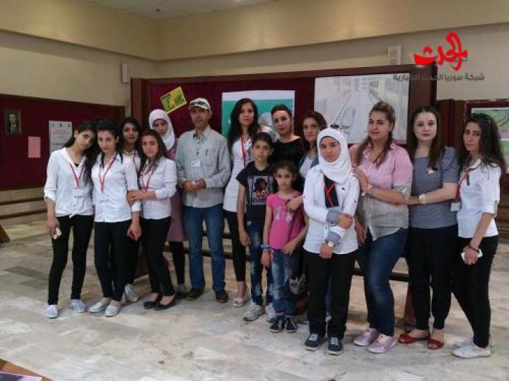 مهرجان مروري مركزي بجامعة البعث بعنوان الوقاية من حوادث الطرق مسؤولية مشتركة