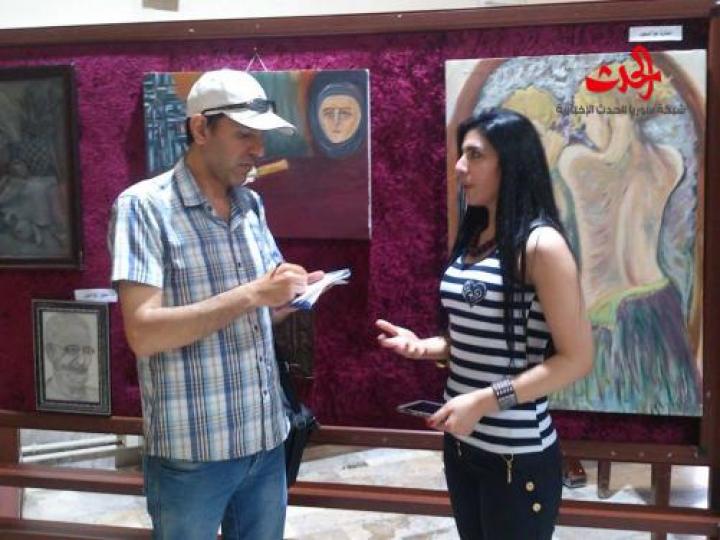 معرضا للرسم والخط العربي في صالة المعارض بكلية الهندسة المدنية بجامعة البعث