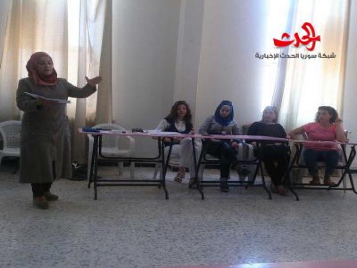 أهمية حصص الرياضة والرسم والموسيقى والدعم النفسي لطفل الروضة : محاضرة في فرع حمص للإتحاد النسائي 