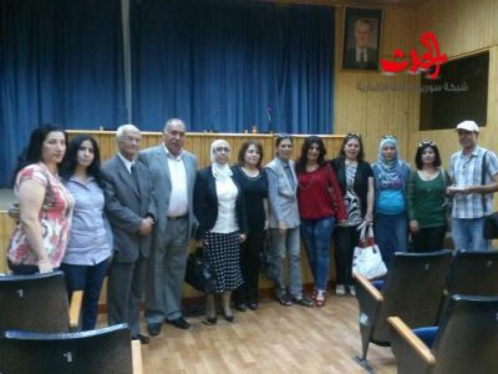 أديبات من حمص : محاضرة للأستاذ عيسى اسماعيل في ثقافي حمص 