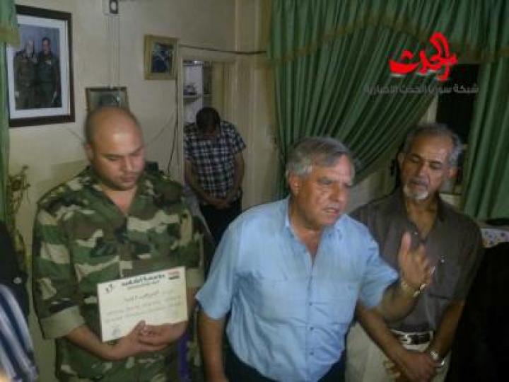 مؤسسة الشهيد في حمص في زيارة لعدد من جرحى الجيش العربي السوري