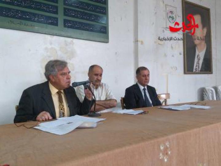 محاضرة في شعبة التربية بحمص من وحي انتصارات حرب تشرين 