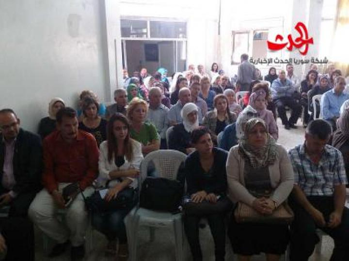 محاضرة في شعبة التربية بحمص من وحي انتصارات حرب تشرين 