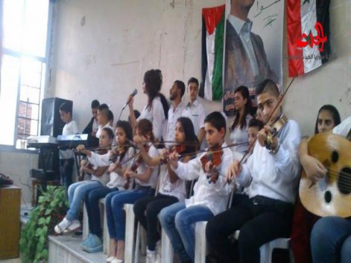 افتتاح مهرجان تشرين في مركز ثقافي الزهراء بحمص 