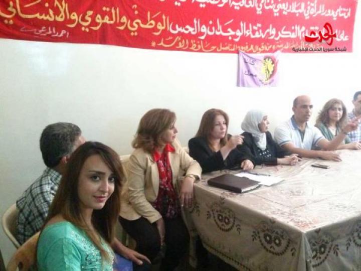 النساء كرأس مال اجتماعي : محاضرة للدكتور ابراهيم ملحم في شعبة المدينة بحمص