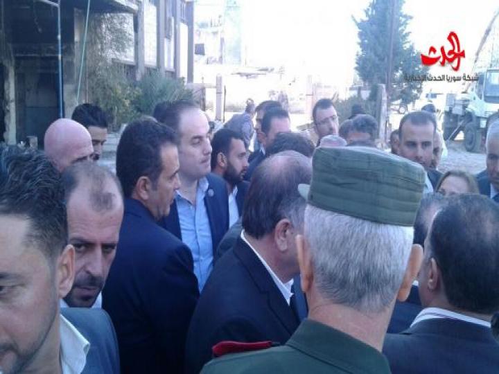 برئاسة المهندس خميس وفد حكومي يتفقد المنطقة الصناعية بمزرعة فضلون بريف دمشق