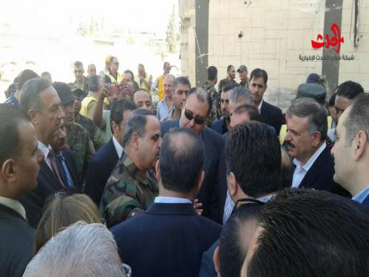 برئاسة المهندس خميس وفد حكومي يتفقد المنطقة الصناعية بمزرعة فضلون بريف دمشق