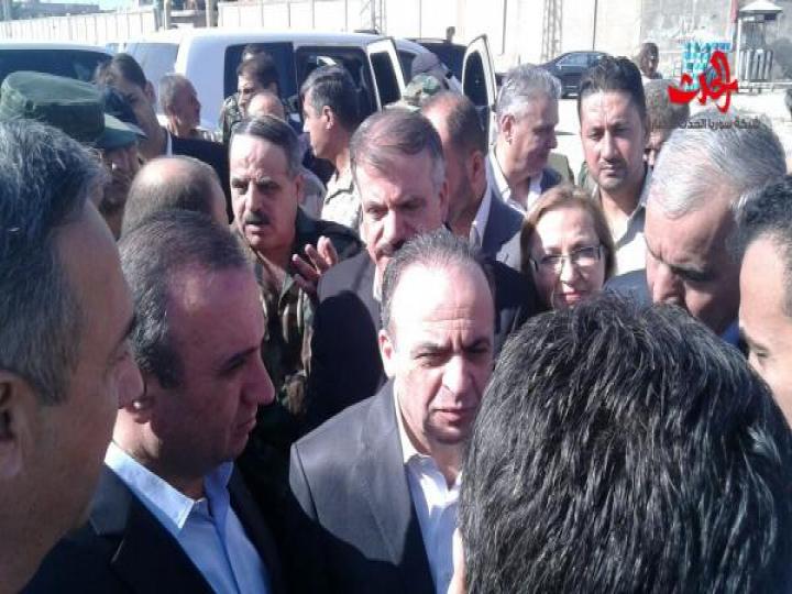 برئاسة المهندس خميس وفد حكومي يتفقد المنطقة الصناعية بمزرعة فضلون بريف دمشق