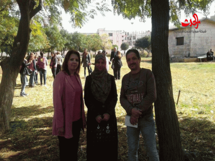 يوم بيئي وحملة نظافة في حديقة المهاجرين بحمص