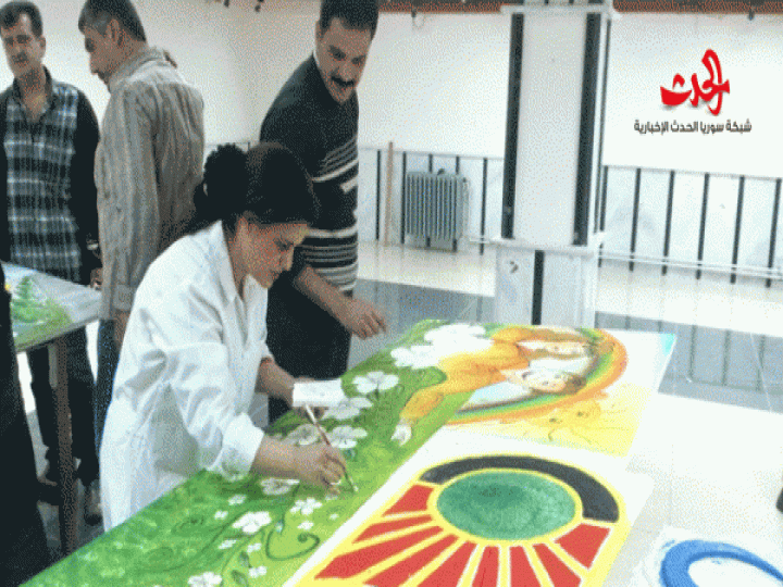 براعم الياسمين ترسم أمجاد تشرين ( ورشة عمل لفرع منظمة طلائع البعث بحمص )