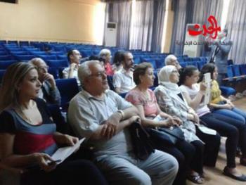 انتصارات المقاومة الشعبية في سورية : محاضرة للسيدة فضة نعة في ثقافي حمص 