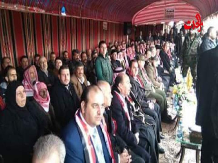 احتفال جماهيري واسع في مدينة الكسوة احتفالا بعودتها مع القرى المجاورة لها لحضن الوطن 