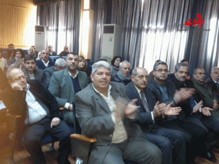 نقابة عمال الطباعة والثقافة والإعلام تعقد مؤتمرها السنوي في قاعة سامي الدروبي في المركز الثقافي بحمص