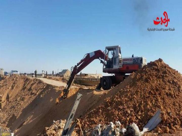 داعش يغرق القرى المحيطة بمحطة البابيري بريف حلب الشرقي  بمياه الفرات