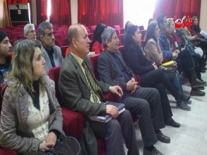  الحرف المقدس : محاضرة للدكتور نزيه بدور في ثقافي حمص 