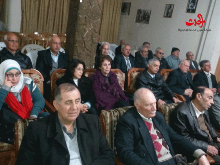 محاضرة للعميد الركن رجب ديب في رابطة المحاربين القدماء بحمص بمناسبة الذكرى الرابعة والخمسين لثورة آذار 