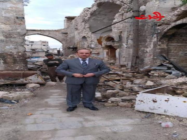بالصور.. كيف وجد رئيس اتحاد الكتاب العرب في سورية بيته في حلب!!