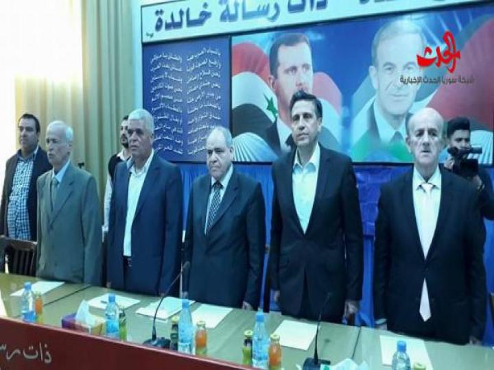 برعاية الرفيق غسان عبد العزيز عثمان مجلس فرع اللاذقية لحزب العهد الوطني يعقد مؤتمره السنوي 