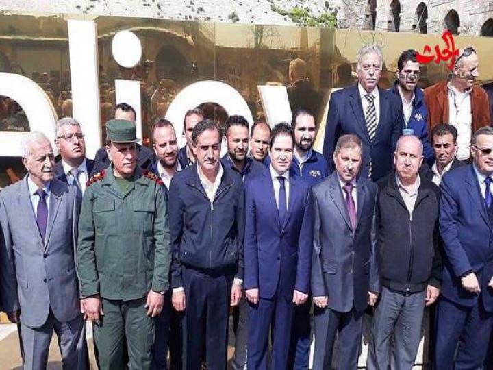 بحضور رسمي وشعبي إزاحة الستار عن النص التذكاري &quot; آمن بحلب &quot; 