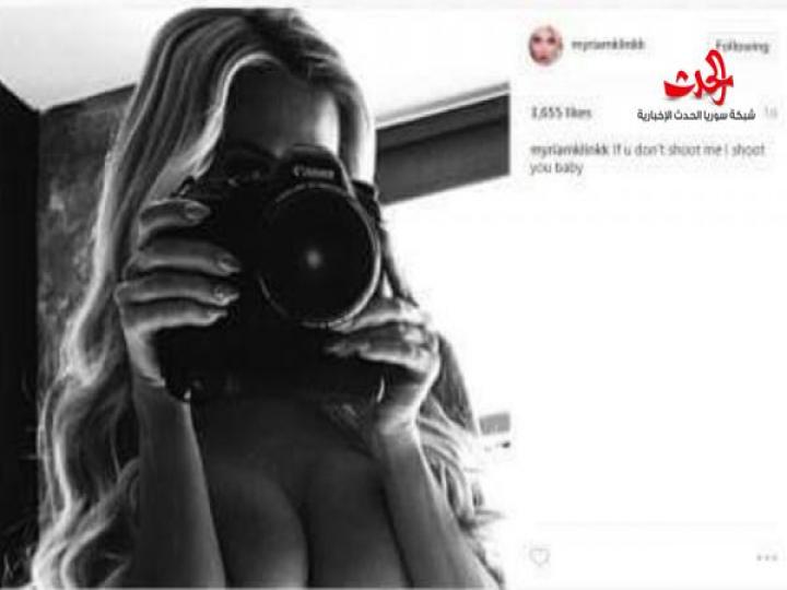 تصدم متابعيها بصورة عارية تماما لصدرها !ميريام كلينك