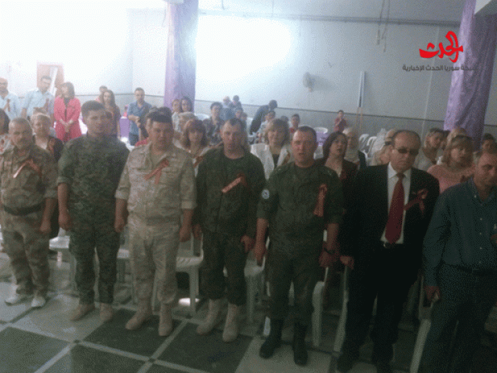 في ذكرى انتصار روسيا على النازية الإحتفال بعيد النصر في صالة كنيسة ام النور بحمص 