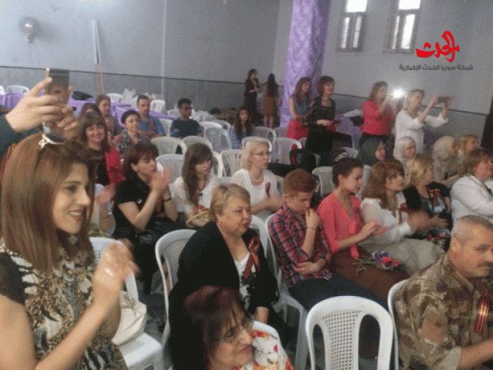 في ذكرى انتصار روسيا على النازية الإحتفال بعيد النصر في صالة كنيسة ام النور بحمص 