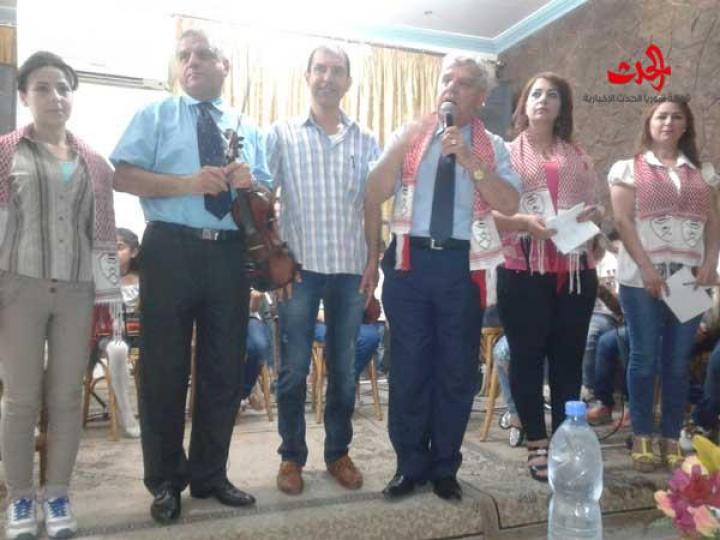           أصبوحة غنائية في رابطة المحاربين القدماء فرع حمص بمناسبة عيد الجيش 