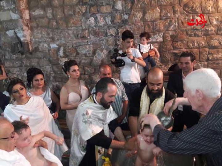 أسرة سورية الحدث تبارك للأستاذ عيسى طعمة صاحب فندق ومطعم سان جورج بعمادة أولاده وبعيد التجلي 