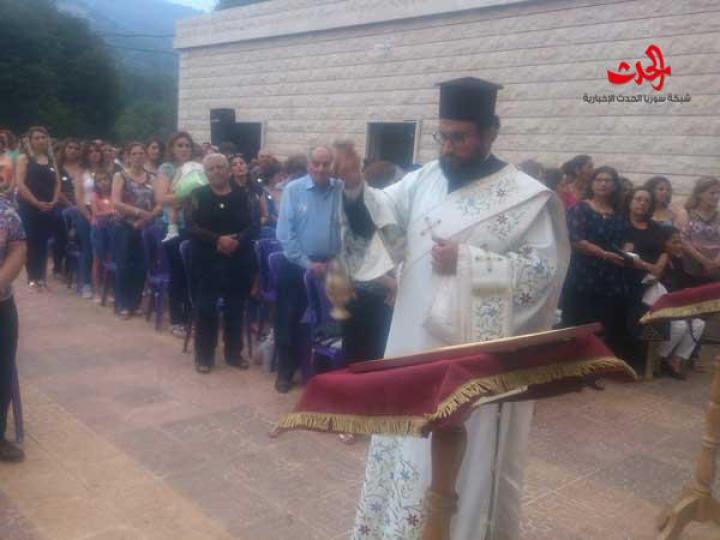 الإحتفال بعيد رقاد السيدة العذراء في كنيسة سيدة المنتابية في قرية قلاطية بوادي النصارى في حمص 