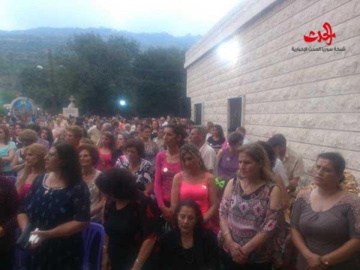 الإحتفال بعيد رقاد السيدة العذراء في كنيسة سيدة المنتابية في قرية قلاطية بوادي النصارى في حمص 