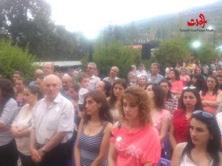 الإحتفال بعيد رقاد السيدة العذراء في كنيسة سيدة المنتابية في قرية قلاطية بوادي النصارى في حمص 
