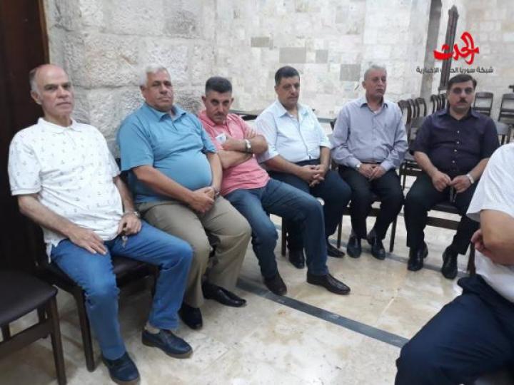 فرع حماه لحزب العهد الوطني  بتقديم التعازي 