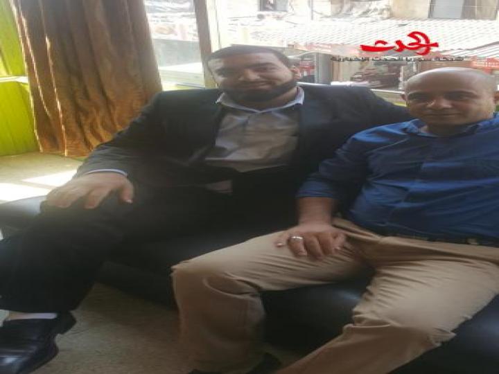 السفير والناقد اللبناني اكرم الجندي بزيارة تعارف مع عضو الجبهة التقدمية وممثل حزب العهد الوطني في منبج