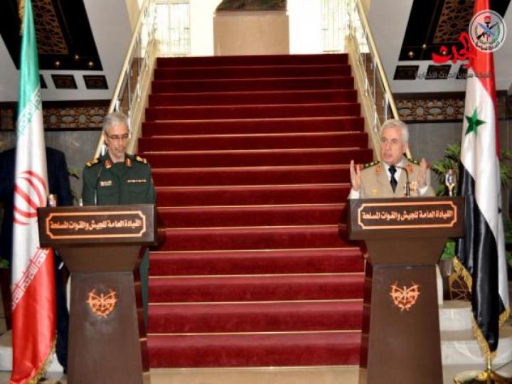 استقبل العماد علي عبد الله أيوب رئيس هيئة الأركان العامة اللواء محمد الباقري رئيس أركان الجيش الإيراني الصديق