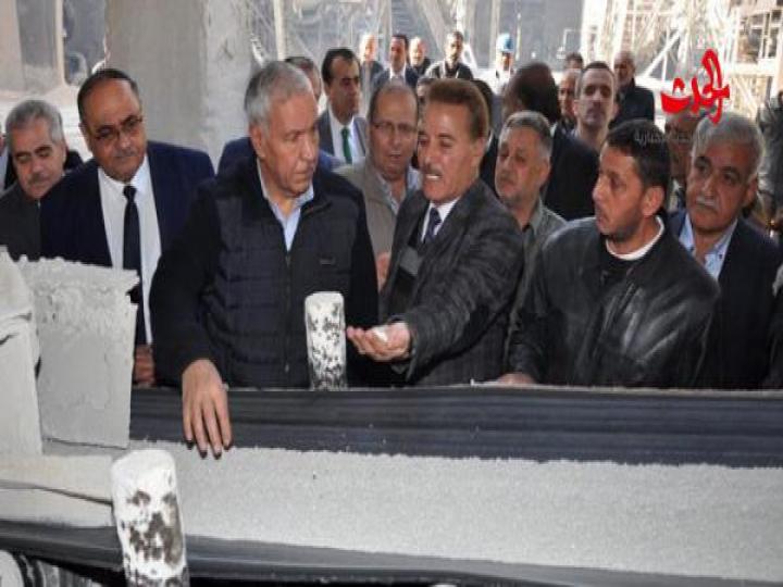 حمص: إقلاع معمل سماد السوبر فوسفاتي بطاقة إنتاجية 350 طناً يومياً