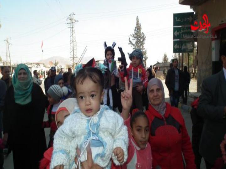 فلسطين صرخة الأجداد في ضمير الأحفاد ... في  مسيرة بمخيم خان دنون