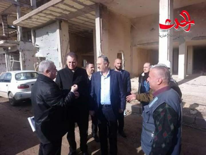 مشــــروع إكســـــاء وتأهيـــــل مبانـــــي بعض المنازل والمباني في مدينة الزبداني بالتعاون مع المتظمات الدولية. 