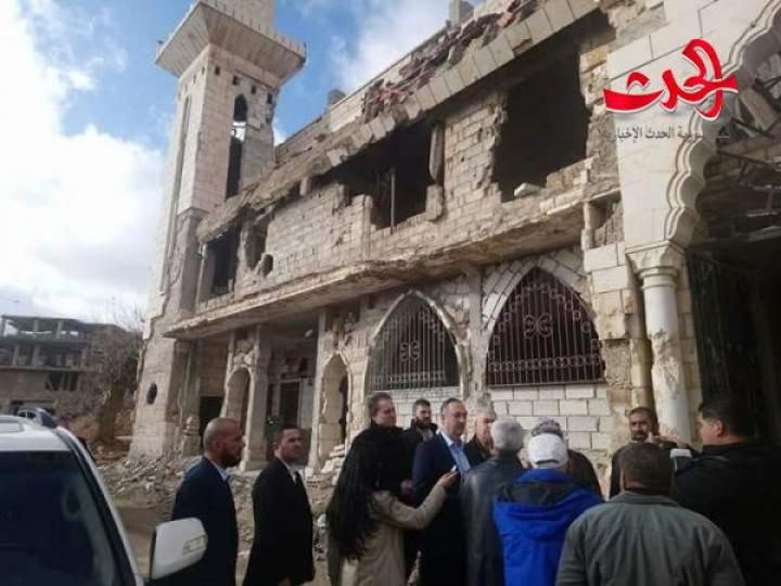 مشــــروع إكســـــاء وتأهيـــــل مبانـــــي بعض المنازل والمباني في مدينة الزبداني بالتعاون مع المتظمات الدولية. 