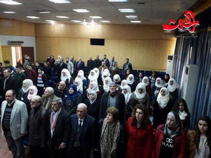نحو مزيد من تعزيز الوحدة الوطنية .. محاضرة للعميد الركن رجب ديب في ثقافي حمص 