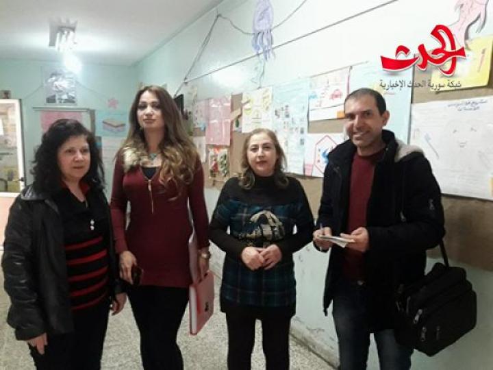 تنفيذ مشاريع للمنهج الصحي في مدرسة الشهيد يعرب العبد لله في حمص