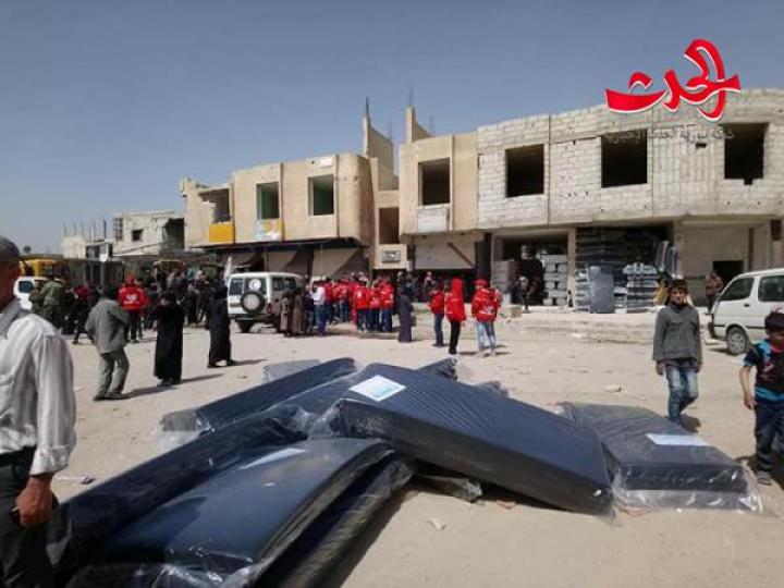 تجهيز مراكز الايواء بالغزلانية لاستقبال مهجري الغوطة 