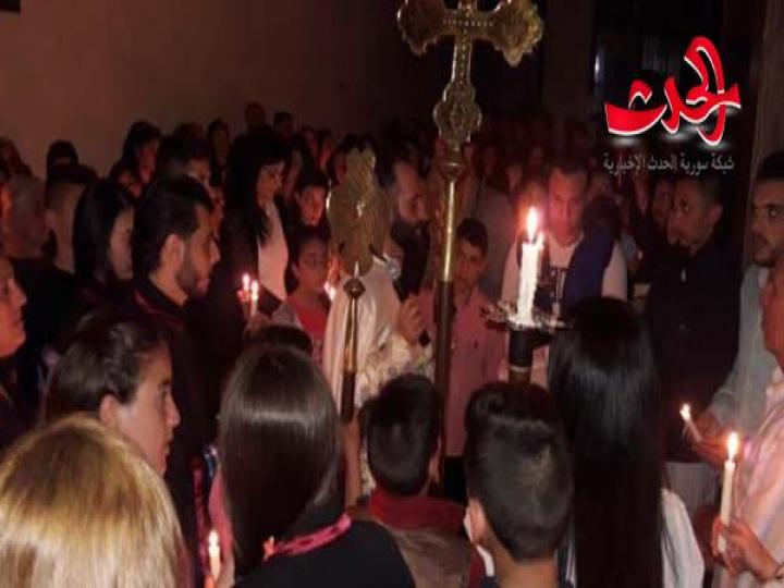 &quot; الهجمة وقداس الفصح &quot; من كنيسة مار يوحنا في قرية قلاطية في ريف حمص 