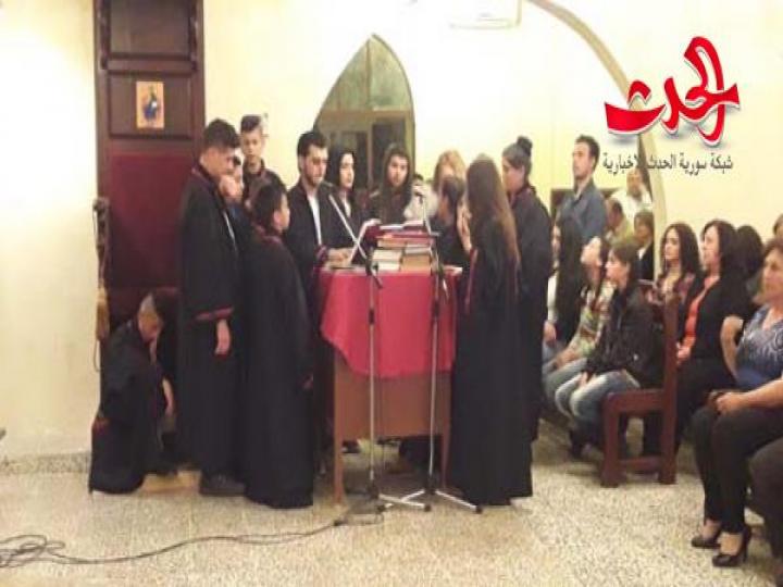 &quot; الهجمة وقداس الفصح &quot; من كنيسة مار يوحنا في قرية قلاطية في ريف حمص 